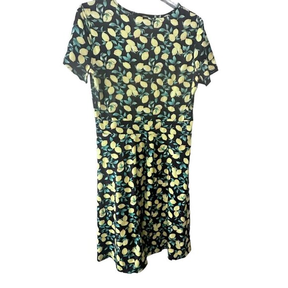 5 for $40 SALE! 
MSBasics Black and Lemon, Fit and Flare Dress sz LARGE - Picture 2 of 9